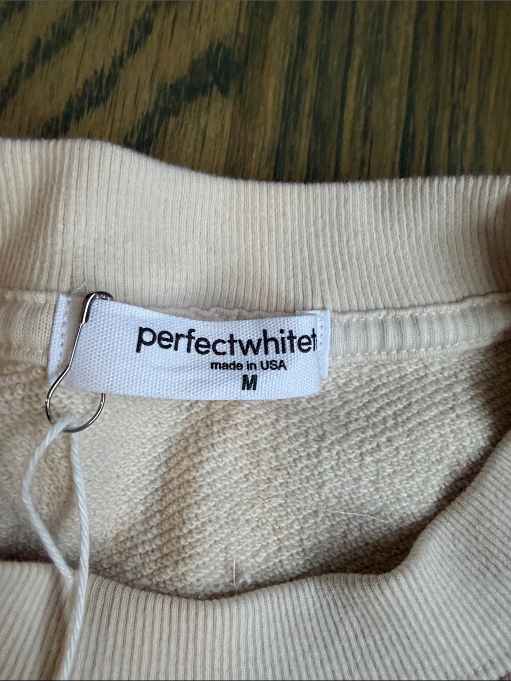 perfectwhitetee Women's Short-Sleeve Crewneck Sweater in Light Cream - Picture 2 of 6